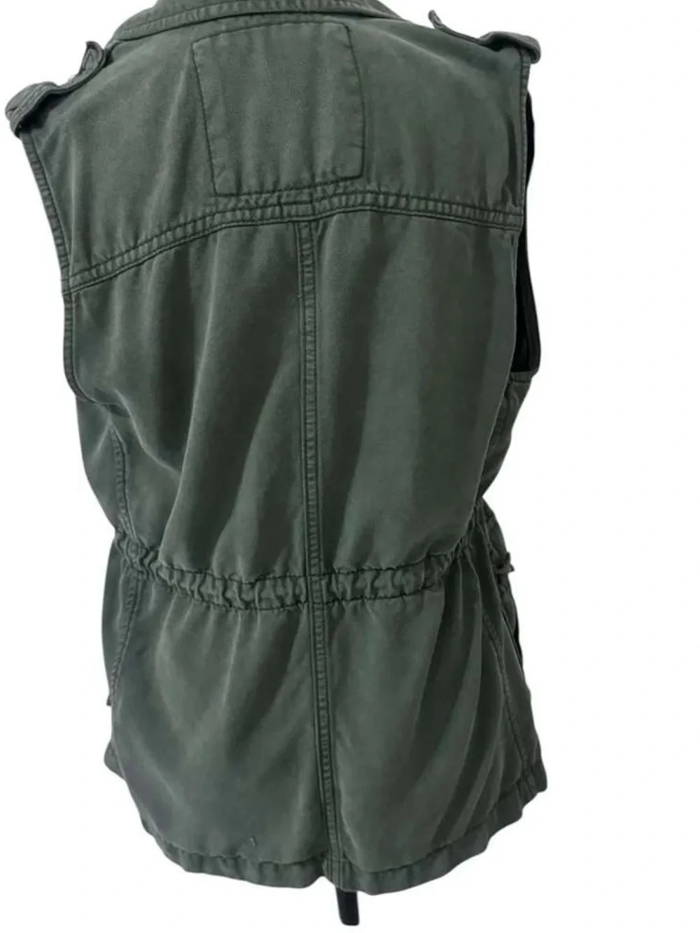 Olive Utility Cargo Vest - Men's Sleeveless Jacket